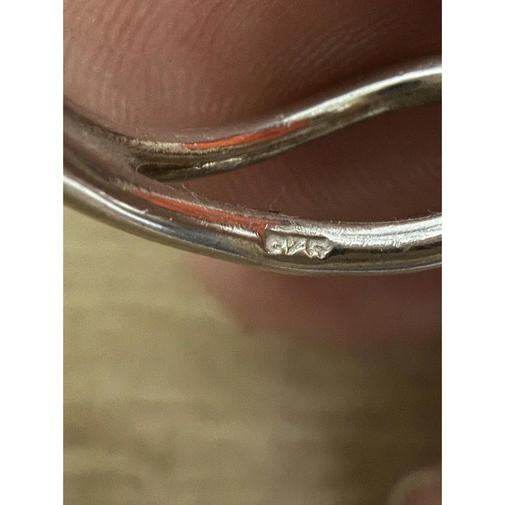 Vintage Victorian Sterling Silver 925 Genuine Amber Sz 7‎ Adjustable
